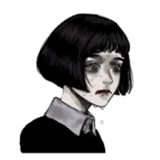 😰 emoji Грустная девочка Telegram sticker 15 of 35