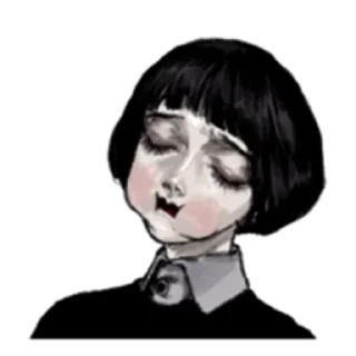 🫢 emoji Грустная девочка Telegram sticker 10 of 35