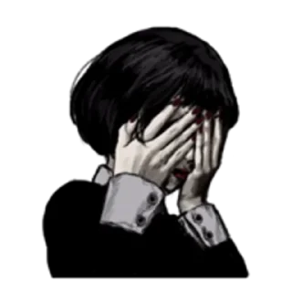 🫣 emoji Грустная девочка Telegram sticker 19 of 35