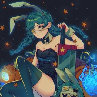 🙄 emoji Энни от Skullgirls channel ! Telegram sticker 12 of 25