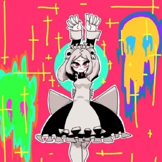 ☠️ emoji Мари от Skullgirls channel ! Telegram sticker 9 of 26