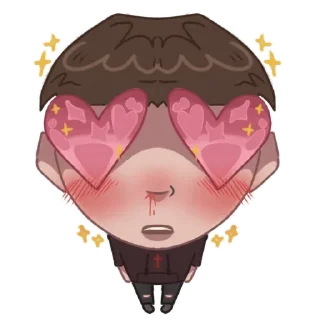 👄 emoji (˵◝ ⩊  ◜˵マ  @russianst4ndup Telegram sticker 5 of 97