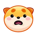 😧 emoji Shiba Inu Emoji @xkysluv Telegram sticker 23 of 32