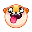 🤪 emoji Shiba Inu Emoji @xkysluv Telegram sticker 14 of 32