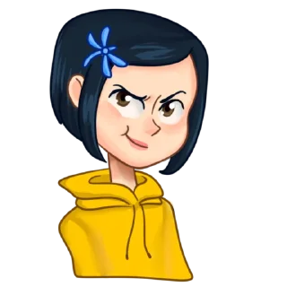 😏 emoji Coraline Telegram sticker 1 of 12