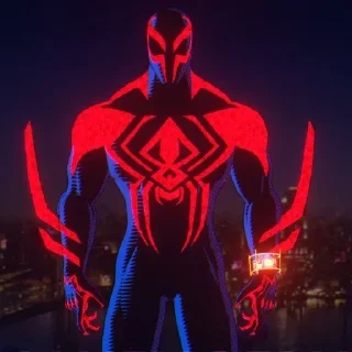 😂 emoji 🔴Spider-man 2099🔴: @Earth928B Telegram sticker 18 of 100
