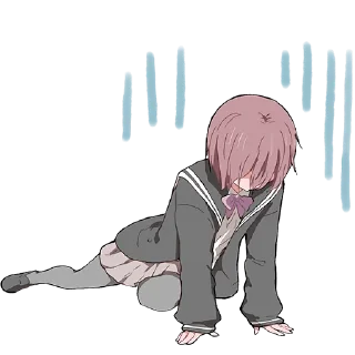 😞 emoji Молчаливая-тян @Nyasticks Telegram sticker 7 of 41
