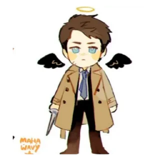 Sticker from 🤍🤵🏻Кастиэль, Сверхъестественное