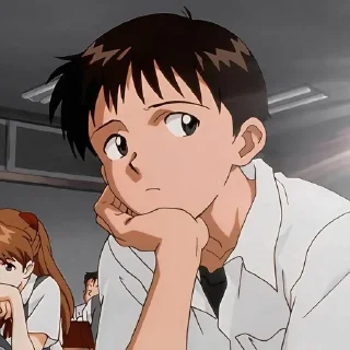 Sticker from shinji | eva | by @qqutiexi