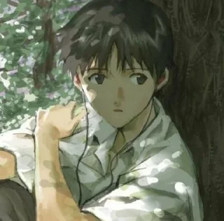 Sticker from shinji | eva | by @qqutiexi