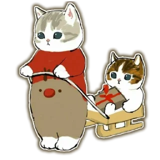 🍔 emoji Новый Год и Котики Telegram sticker 19 of 22