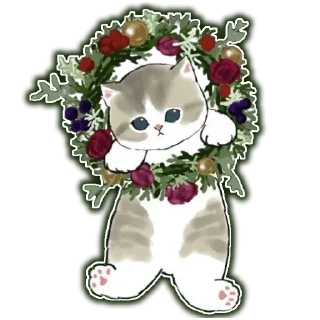 🍔 emoji Новый Год и Котики Telegram sticker 7 of 22