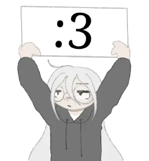 Sticker from мила с табличкой