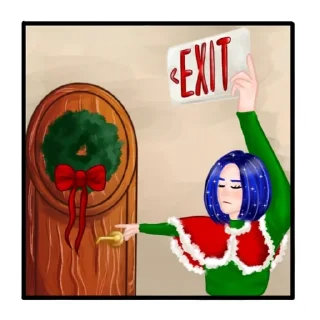 🚪 emoji Тоні та новорічні свята🎄@kilkaworkshop Telegram sticker 24 of 32