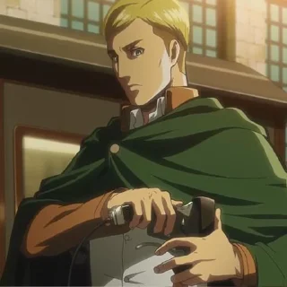 😑 emoji 💙 erwin smith 💙 Telegram sticker 9 of 40