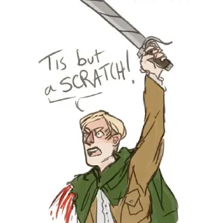 😮 emoji 💙 erwin smith 💙 Telegram sticker 20 of 40