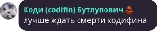 Sticker from кодифин параша