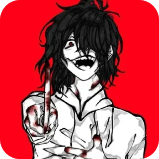Sticker from Jeff the killer `` @bl00d1Xe