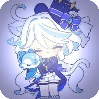 📖 emoji Furina!!by: @meowykka @TgEmodziBot Telegram sticker 16 of 34