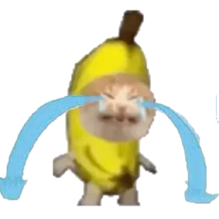 😭 emoji 🍌banana cat Telegram sticker 6 of 11