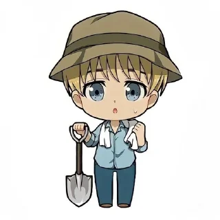 😮‍💨 emoji Armin chibi @shchobshokuvaty Telegram sticker 8 of 40