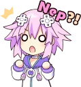 😲 emoji Nep-Nep Stickers "Neptune" :: @line_stickers Telegram sticker 1 of 40