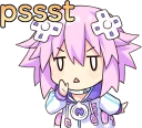 🤫 emoji Nep-Nep Stickers "Neptune" :: @line_stickers Telegram sticker 19 of 40