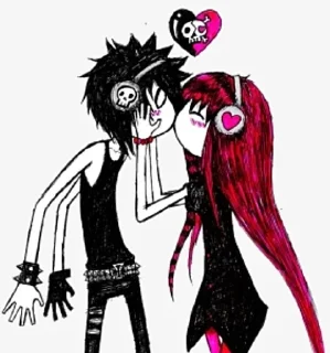 Emo/scene sticker 1