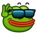 😎 emoji Pepe Emoji @xkysluv Telegram sticker 10 of 40