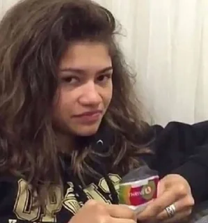 😐 emoji Zendaya is a goddess Telegram sticker 10 of 34