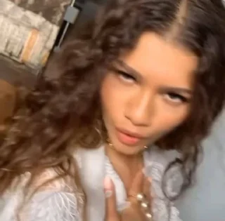 😮‍💨 emoji Zendaya is a goddess Telegram sticker 8 of 34