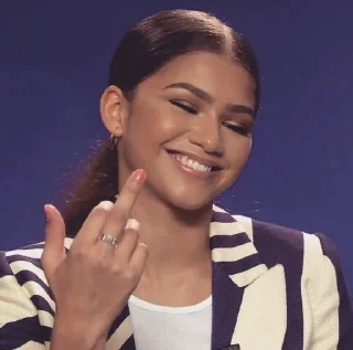 🖕 emoji Zendaya is a goddess Telegram sticker 15 of 34