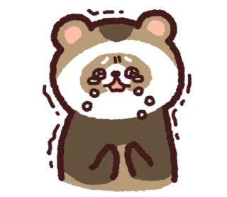 🦝 emoji 🤲🏻   Zz   ˚  by ➜ @plusikradom Telegram sticker 12 of 40
