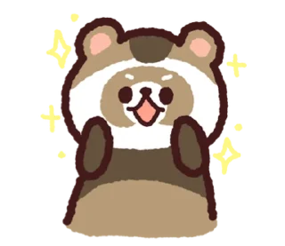 🦝 emoji 🤲🏻   Zz   ˚  by ➜ @plusikradom Telegram sticker 11 of 40
