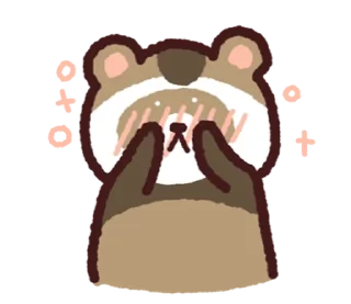🦝 emoji 🤲🏻   Zz   ˚  by ➜ @plusikradom Telegram sticker 2 of 40