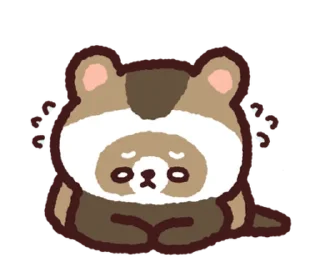 🦝 emoji 🤲🏻   Zz   ˚  by ➜ @plusikradom Telegram sticker 15 of 40