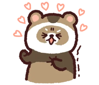 🦝 emoji 🤲🏻   Zz   ˚  by ➜ @plusikradom Telegram sticker 3 of 40