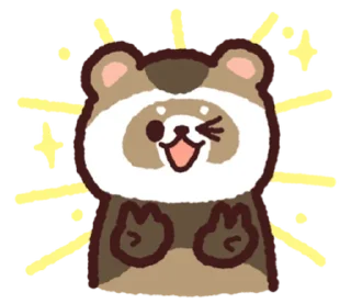 🦝 emoji 🤲🏻   Zz   ˚  by ➜ @plusikradom Telegram sticker 8 of 40