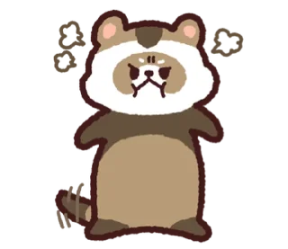 🦝 emoji 🤲🏻   Zz   ˚  by ➜ @plusikradom Telegram sticker 22 of 40