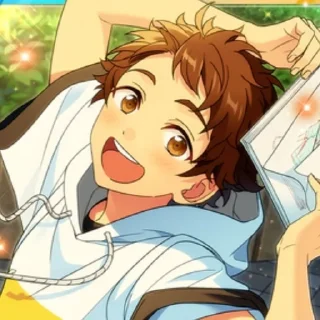 🪵 emoji ⊰ 🪵 mitsuru tenma @pantaloneshusband Telegram sticker 1 of 50