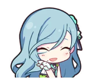 🩵 emoji shizuku hinomori. Telegram sticker 7 of 19