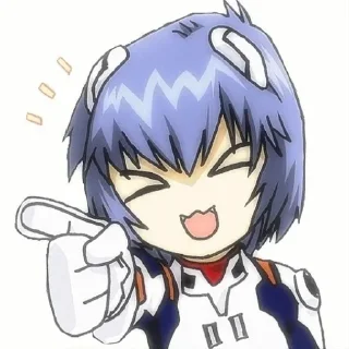 😝 emoji Rei Ayanami @shchobshokuvaty Telegram sticker 14 of 60
