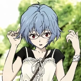 ☺️ emoji Rei Ayanami @shchobshokuvaty Telegram sticker 8 of 60