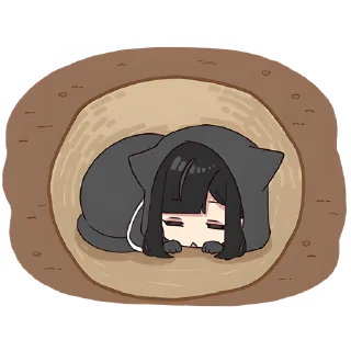😴 emoji Юрудура-тян 10 @Nyasticks Telegram sticker 12 of 41