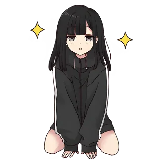 😍 emoji Юрудура-тян (большая) @nyasticks Telegram sticker 5 of 25