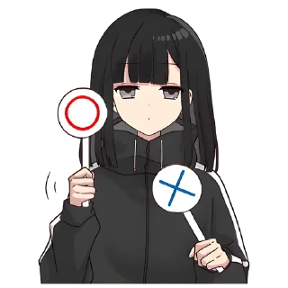 👌 emoji Юрудура-тян (большая) @nyasticks Telegram sticker 12 of 25