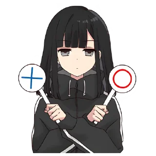🙅‍♀ emoji Юрудура-тян (большая) @nyasticks Telegram sticker 11 of 25