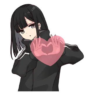 ❤️ emoji Юрудура-тян (большая) @nyasticks Telegram sticker 9 of 25