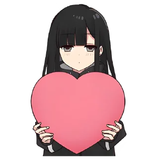 ❤️ emoji Юрудура-тян (большая) @nyasticks Telegram sticker 19 of 25