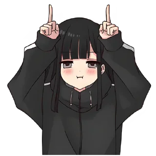 😈 emoji Юрудура-тян (большая) @nyasticks Telegram sticker 18 of 25
